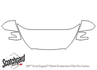 Hyundai Tucson 2010-2015 3M Clear Bra Hood Paint Protection Kit Diagram