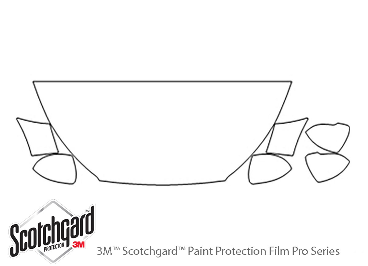Hyundai Tucson 2016-2024 3M Clear Bra Hood Paint Protection Kit Diagram