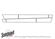 Infiniti FX35 2003-2008 3M Clear Bra Door Cup Paint Protection Kit Diagram