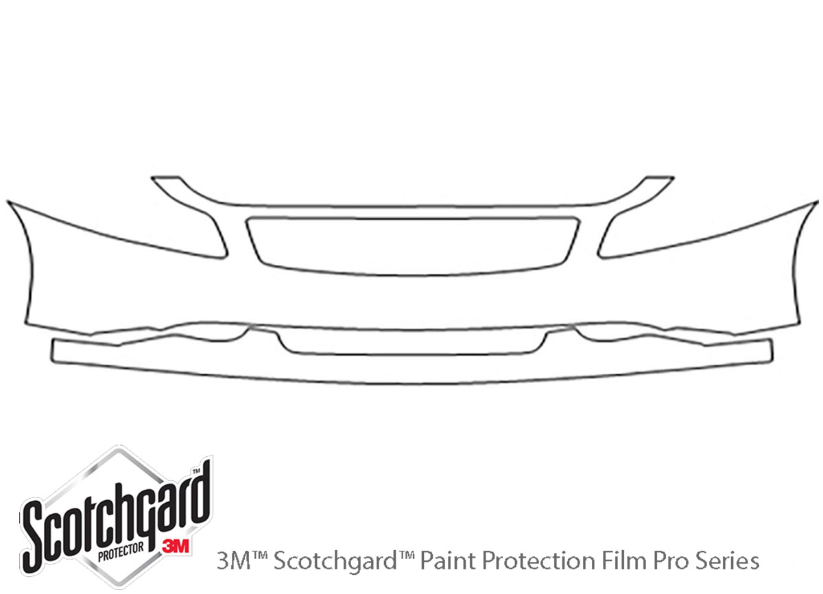 Infiniti G35 2007-2008 3M Clear Bra Bumper Paint Protection Kit Diagram