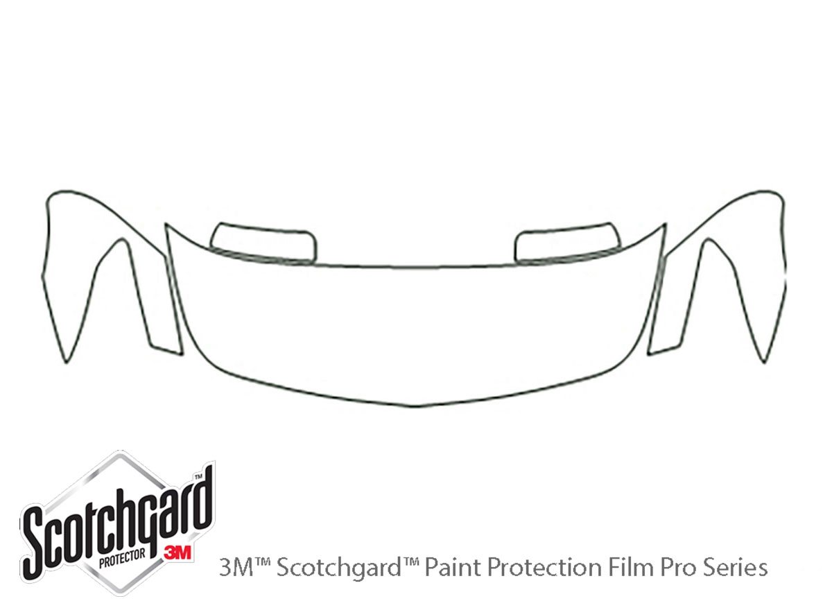 Infiniti G35 2007-2008 3M Clear Bra Hood Paint Protection Kit Diagram