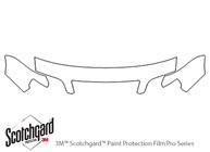 Infiniti I30 1996-1999 3M Clear Bra Hood Paint Protection Kit Diagram