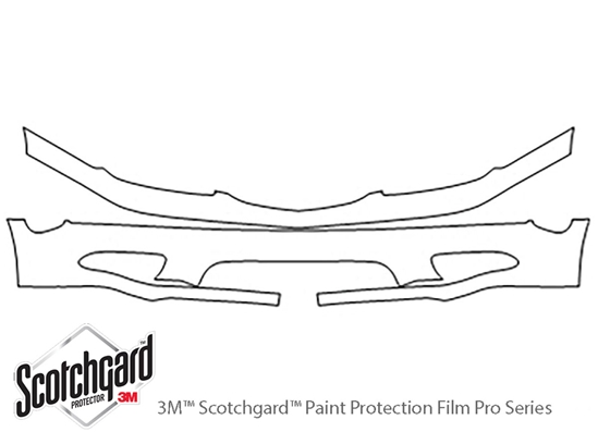Infiniti I35 2002-2004 3M Clear Bra Bumper Paint Protection Kit Diagram