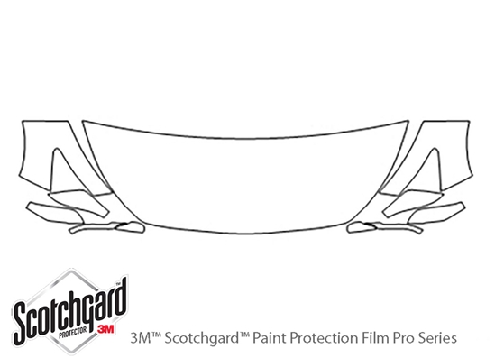 Infiniti Q50 2019-2024 3M Clear Bra Hood Paint Protection Kit Diagram