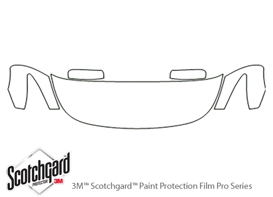 Infiniti Q60 2014-2016 3M Clear Bra Hood Paint Protection Kit Diagram