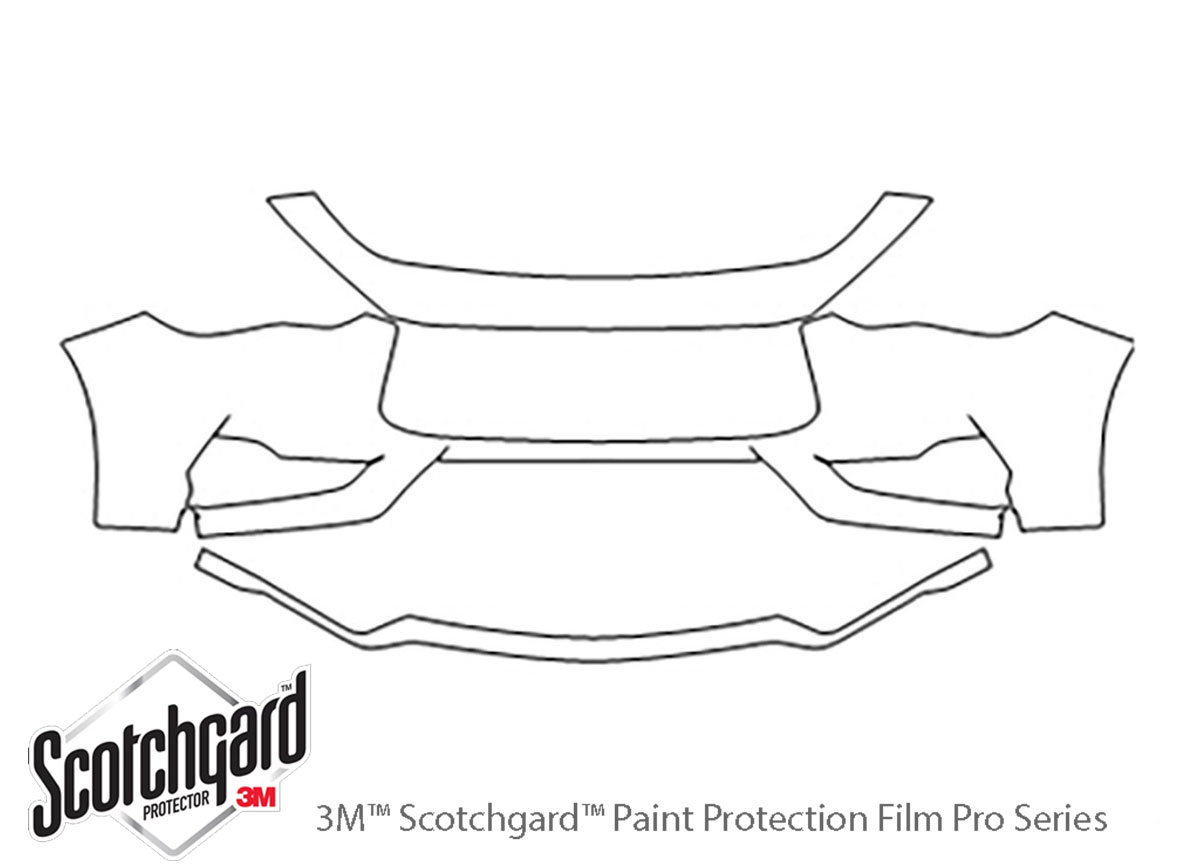 Infiniti Q60 2017-2022 3M Clear Bra Bumper Paint Protection Kit Diagram