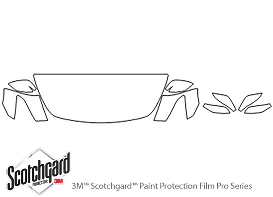 Infiniti Q70 2015-2019 3M Clear Bra Hood Paint Protection Kit Diagram