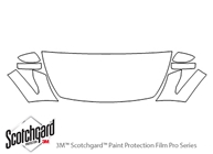 Infiniti QX70 2014-2017 3M Clear Bra Hood Paint Protection Kit Diagram
