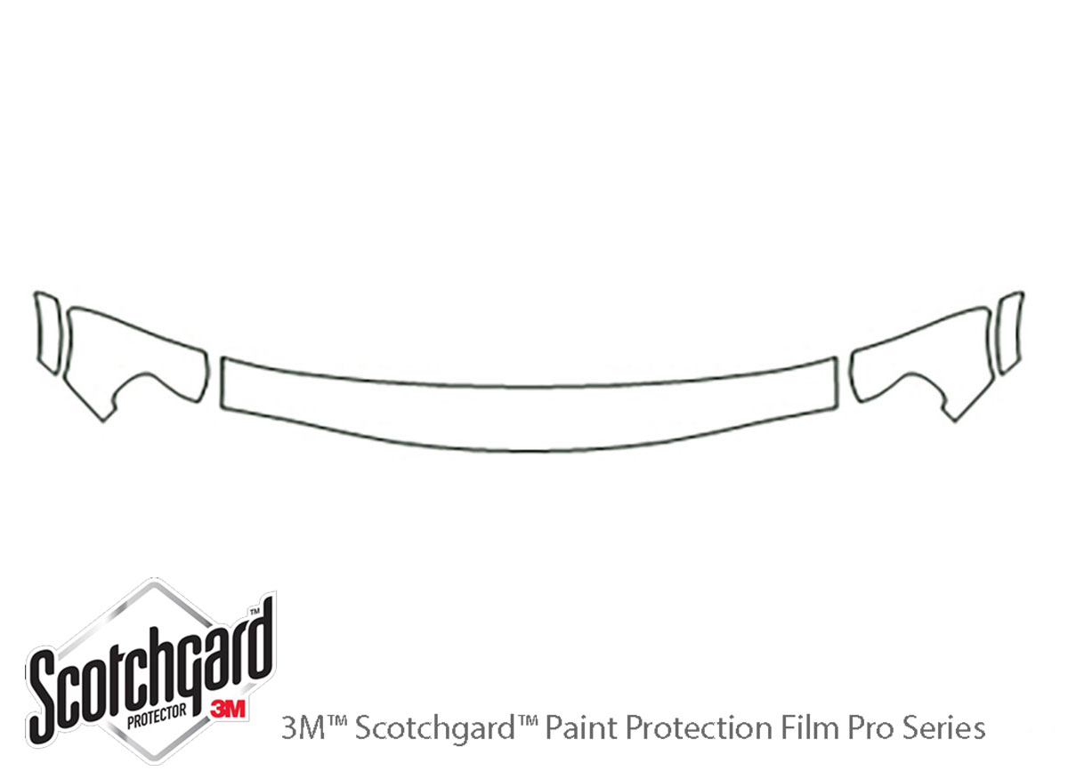 Isuzu Rodeo 2000-2004 3M Clear Bra Hood Paint Protection Kit Diagram