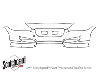 Jaguar XE 2017-2018 3M Clear Bra Bumper Paint Protection Kit Diagram
