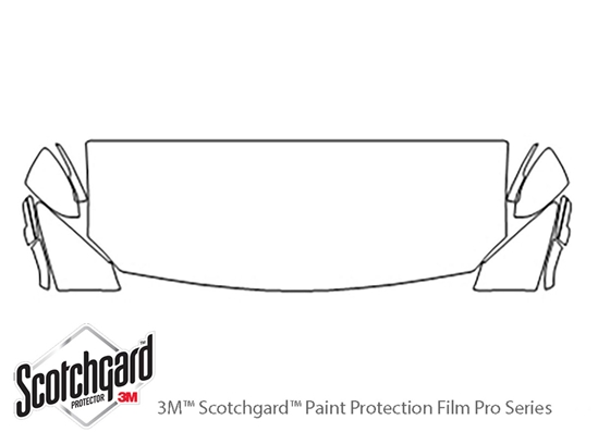 Jaguar XE 2017-2019 3M Clear Bra Hood Paint Protection Kit Diagram