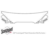 Jaguar XF 2012-2015 3M Clear Bra Hood Paint Protection Kit Diagram
