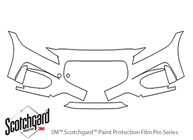 Jaguar XF 2016-2020 3M Clear Bra Bumper Paint Protection Kit Diagram