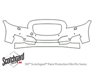 Jaguar XJ 2011-2013 3M Clear Bra Bumper Paint Protection Kit Diagram