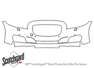 Jaguar XJ 2014-2015 3M Clear Bra Bumper Paint Protection Kit Diagram