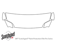 Jaguar XK-Type 2012-2015 3M Clear Bra Hood Paint Protection Kit Diagram