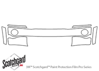 Jeep Grand Cherokee 2005-2007 3M Clear Bra Bumper Paint Protection Kit Diagram