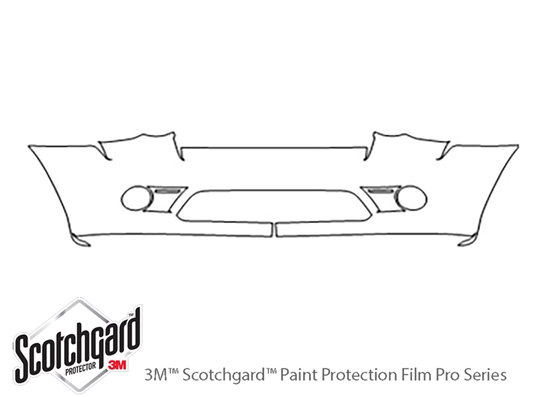 Jeep Grand Cherokee 2008-2010 3M Clear Bra Bumper Paint Protection Kit Diagram