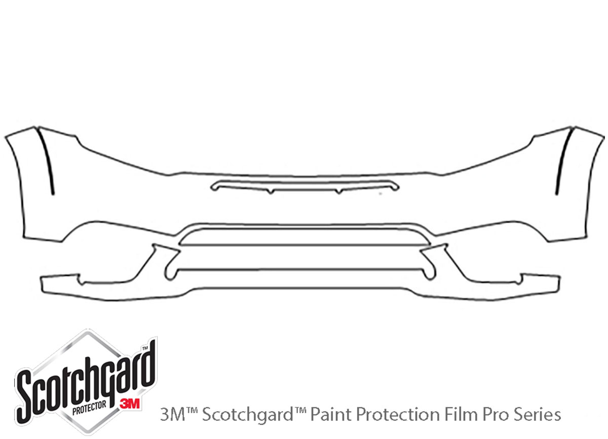 Jeep Grand Cherokee 2017-2021 3M Clear Bra Bumper Paint Protection Kit Diagram