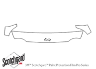 Jeep Liberty 2002-2004 3M Clear Bra Hood Paint Protection Kit Diagram