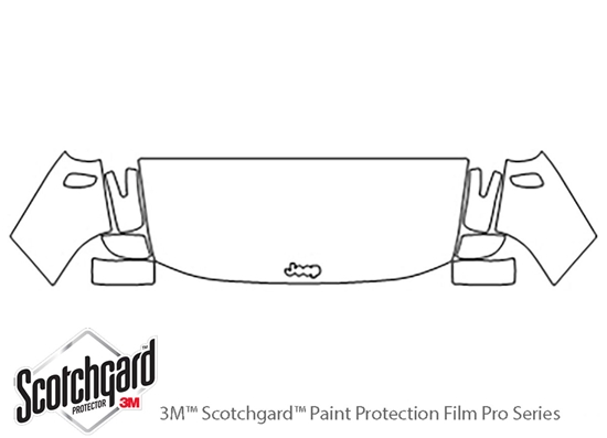 Jeep Renegade 2015-2018 3M Clear Bra Hood Paint Protection Kit Diagram