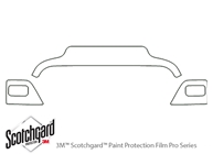 Jeep Wrangler 2003-2006 3M Clear Bra Hood Paint Protection Kit Diagram
