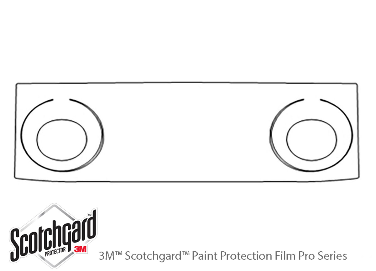 Jeep Wrangler 2011-2017 3M Clear Bra Bumper Paint Protection Kit Diagram