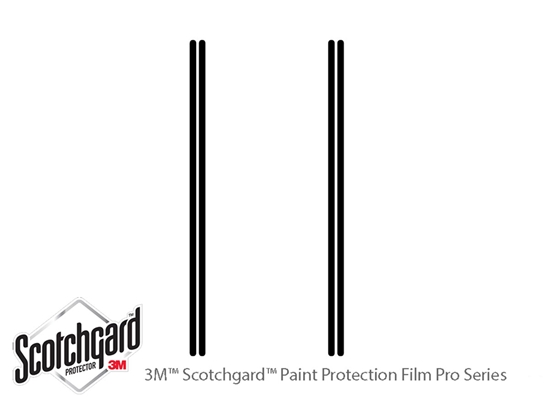 Jeep Wrangler 2018-2024 3M Clear Bra Door Cup Paint Protection Kit Diagram