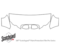 Kia Amanti 2004-2006 3M Clear Bra Hood Paint Protection Kit Diagram