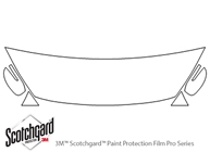 Kia Cadenza 2014-2016 3M Clear Bra Hood Paint Protection Kit Diagram