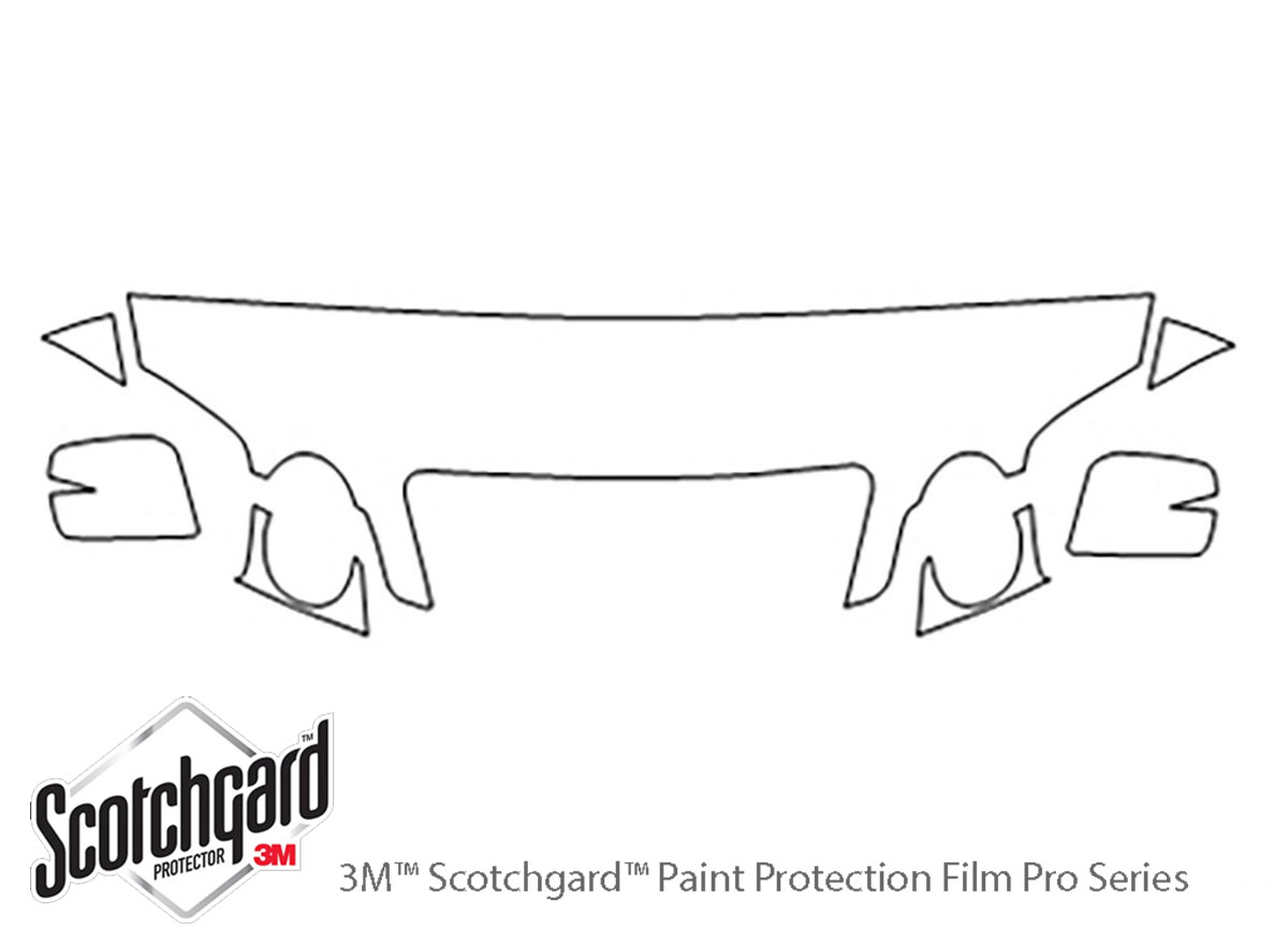 Kia Optima 2001-2006 3M Clear Bra Hood Paint Protection Kit Diagram
