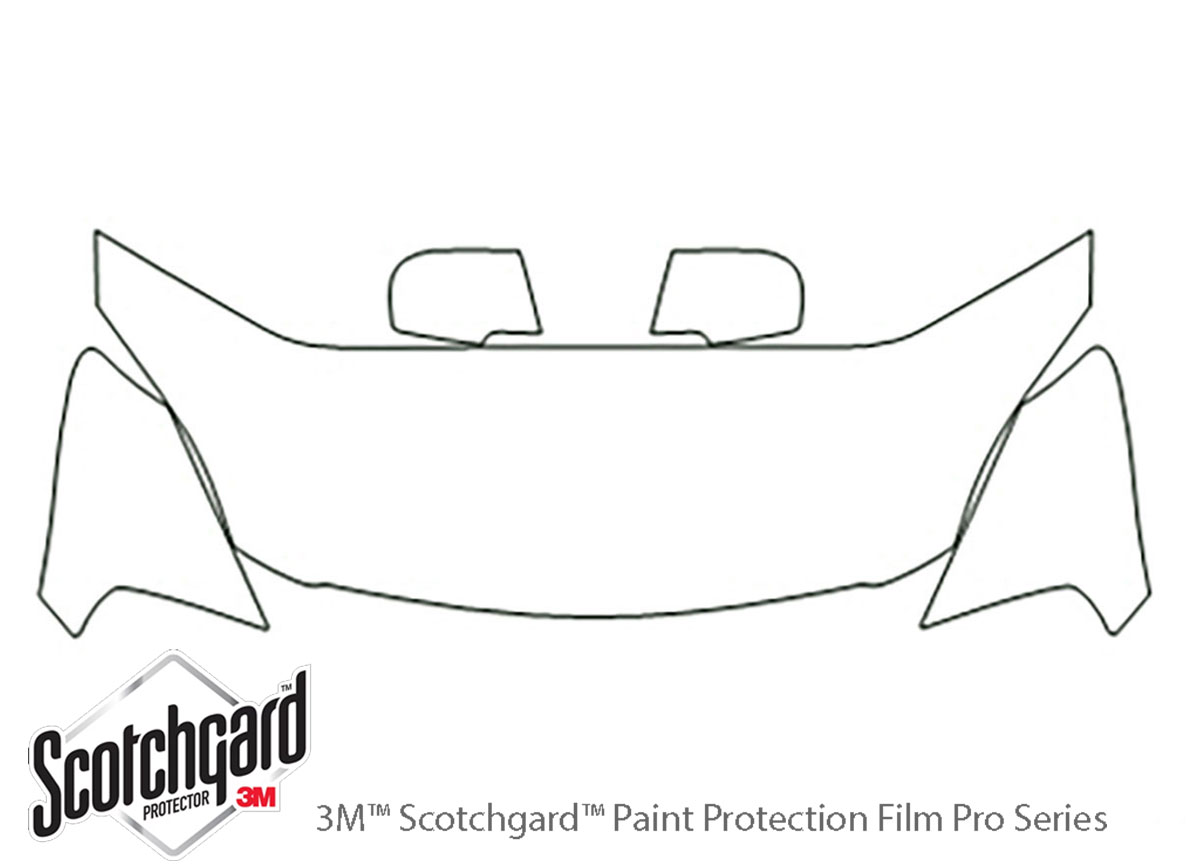 Kia Optima 2007-2008 3M Clear Bra Hood Paint Protection Kit Diagram