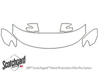 Kia Optima 2009-2010 3M Clear Bra Hood Paint Protection Kit Diagram