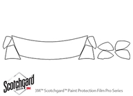 Kia Rio 2016-2017 3M Clear Bra Hood Paint Protection Kit Diagram