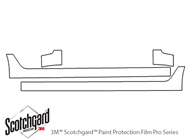 Kia Rondo 2007-2010 3M Clear Bra Door Cup Paint Protection Kit Diagram