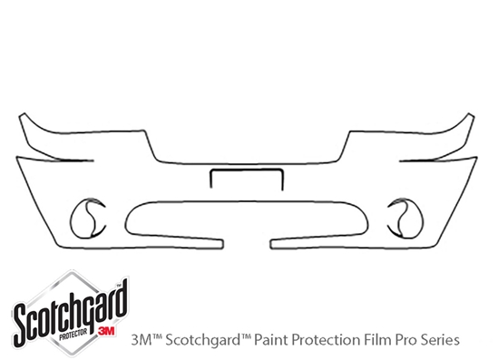Kia Sedona 2002-2005 3M Clear Bra Bumper Paint Protection Kit Diagram