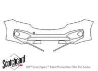 Kia Sedona 2015-2018 3M Clear Bra Bumper Paint Protection Kit Diagram