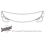 Kia Sorento 2014-2015 3M Clear Bra Hood Paint Protection Kit Diagram