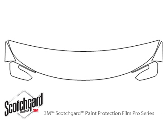 Kia Sorento 2014-2015 3M Clear Bra Hood Paint Protection Kit Diagram
