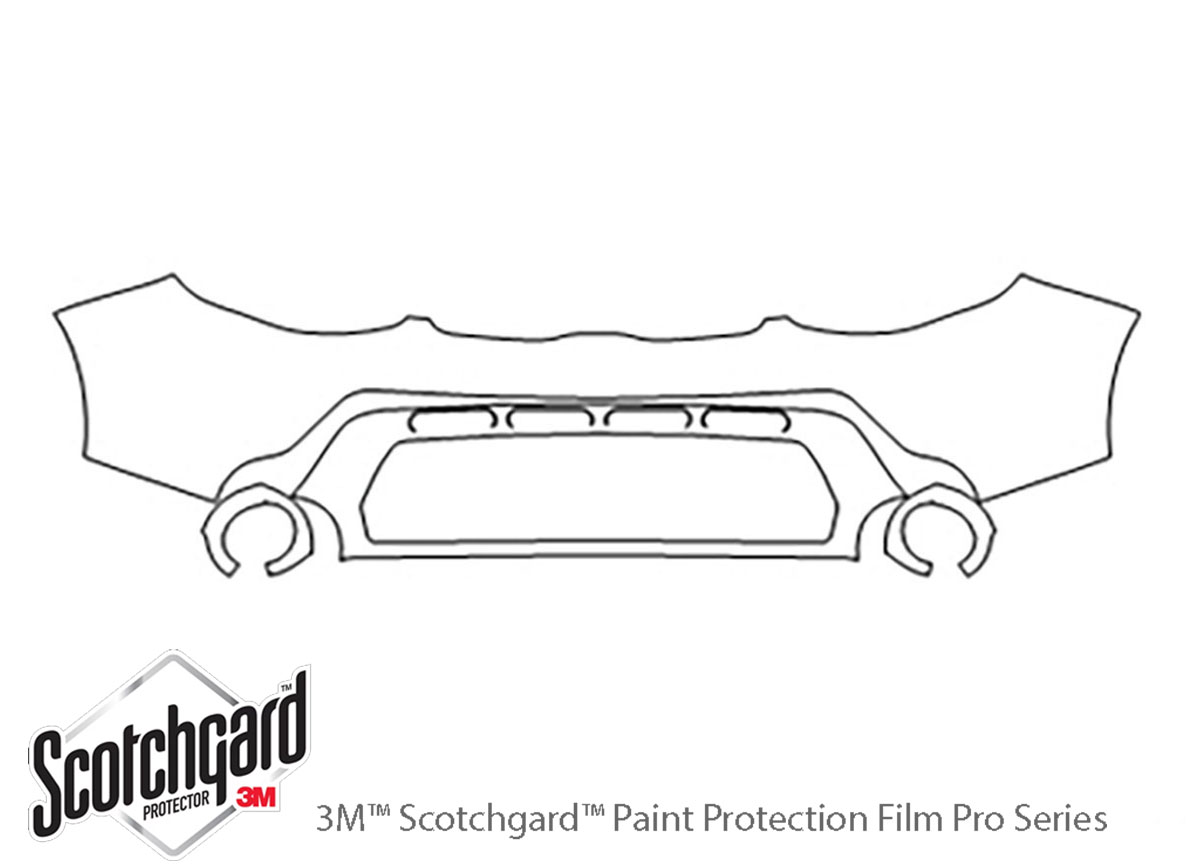 Kia Soul 2014-2016 3M Clear Bra Bumper Paint Protection Kit Diagram