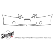 Kia Spectra 2005-2006 3M Clear Bra Bumper Paint Protection Kit Diagram