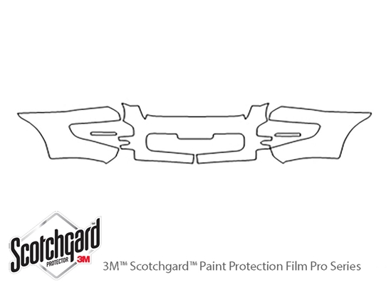 Kia Sportage 2005-2010 3M Clear Bra Bumper Paint Protection Kit Diagram