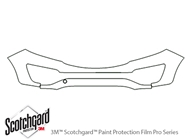 Kia Sportage 2011-2016 3M Clear Bra Bumper Paint Protection Kit Diagram