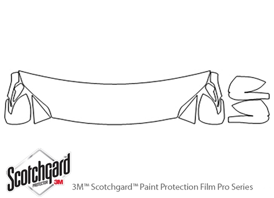 Kia Sportage 2017-2022 3M Clear Bra Hood Paint Protection Kit Diagram
