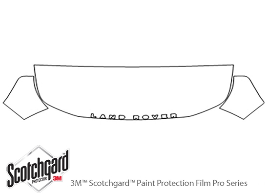 Land Rover LR2 2008-2010 3M Clear Bra Hood Paint Protection Kit Diagram