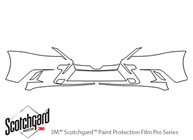 Lexus CT 2014-2017 3M Clear Bra Bumper Paint Protection Kit Diagram