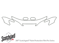 Lexus ES 1997-2001 3M Clear Bra Hood Paint Protection Kit Diagram