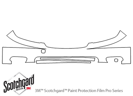 Lexus ES 2002-2003 3M Clear Bra Bumper Paint Protection Kit Diagram