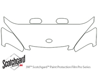 Lexus ES 2002-2003 3M Clear Bra Hood Paint Protection Kit Diagram