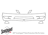 Lexus IS 2001-2005 3M Clear Bra Bumper Paint Protection Kit Diagram
